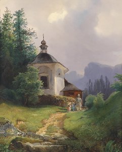 Chapel on Calvary Hill in the Lahn near Hailstadt (Hallstatt) by Joseph Holzer